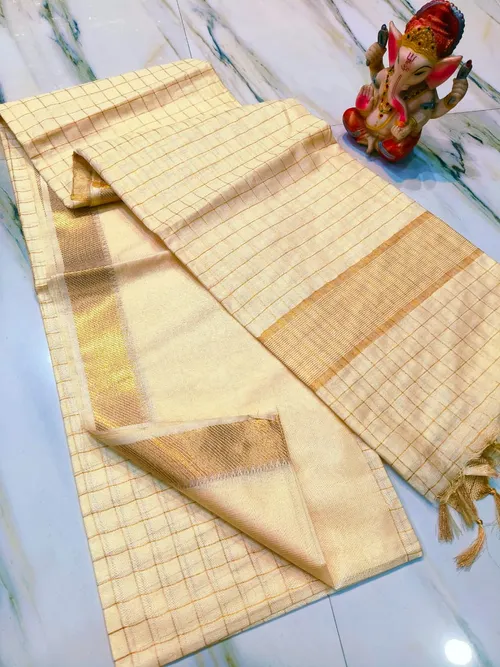 Authentic Mangalagiri Silk with Fine Handloom Weaving & Rich Texture